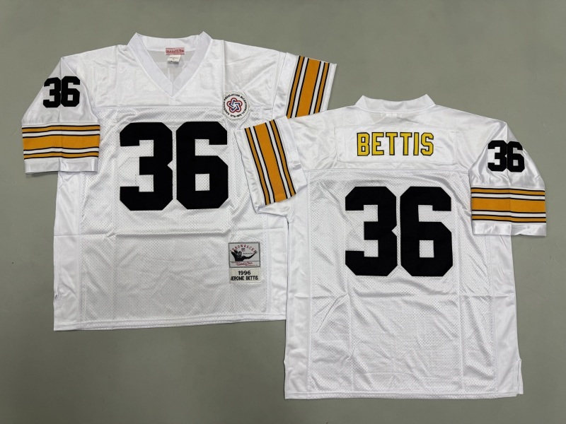 Men 2025 Pittsburgh Steelers #36 Bettis white Throwback Limited NFL Jersey style 003->pittsburgh steelers->NFL Jersey
